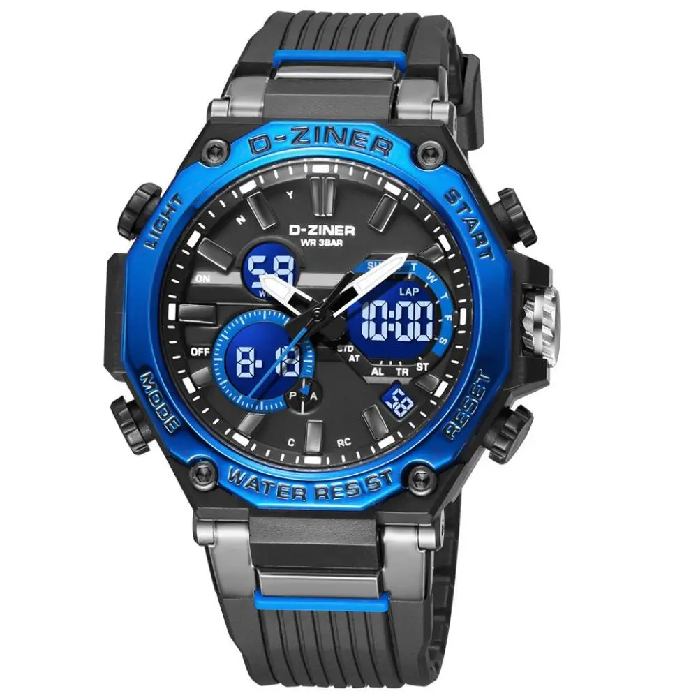 Jam Tangan  Dziner Jam Tangan Pria Dziner 8319 Rubber Water Resistant 3 ATM