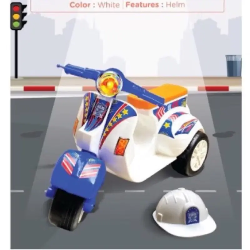 MAINAN VESPA ANAK DORONG VC162 / VC 162 polisi vespa bahagia free helm 0