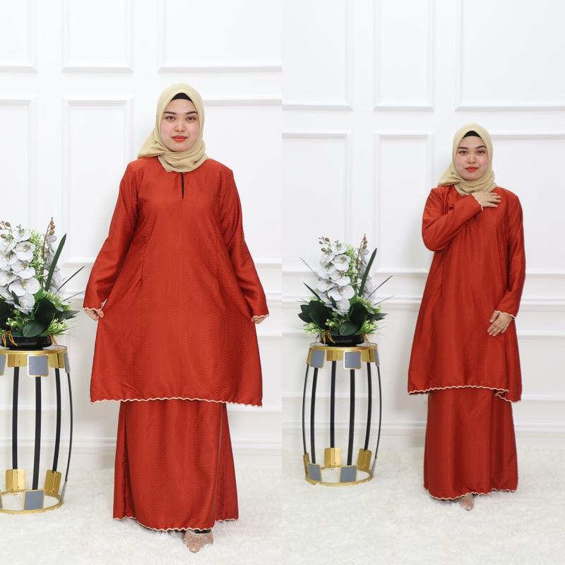 Product Introduction of KURUNG RIAU DOBBY SUTERA SULAM BIKU D3 Set 7