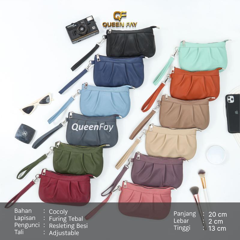 Queen Fay Lyona Pouch Chocoli Tas Dompet Multifungsi Waterproof Anti Air Kekinian Muat Banyak 1