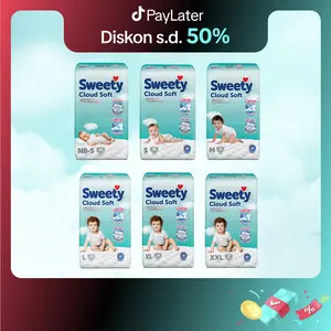 [3 BALL] Sweety Silver Pants Cloud Soft - Popok Bayi Perekat / Baby Tape Diaper / Popok Bayi Celana / Baby Pants Diaper - All Size - (NB-XXL) - Big Pack