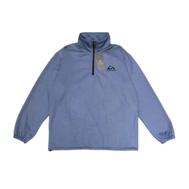 Had And Dinamic Sweater Rugby Half Zipper terbaru sweater crewneck Pria wanita jaket sweater unisex tebal Fleece Distro Bordir Cewek Suiter Keren Basic Cowok 2