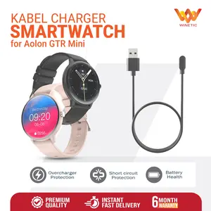 Kabel USB Charger Casan Smartwatch Jam Tangan Aolon GTR Mini Magnetic Smart watch Type A Charging