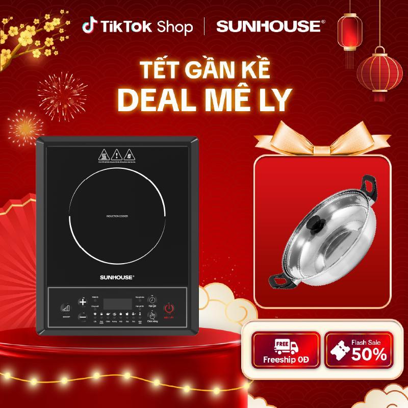 Bếp từ đơn Sunhouse SHD6154 - Công suất 2000W - 8 chế độ nấu - 10 mức nhiệt - Chế độ hẹn giờ