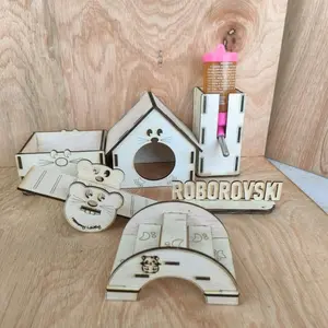 Paket lengkap rumah hamster dan aksesoris mainan, kandang hamster, rumah hamster lucu