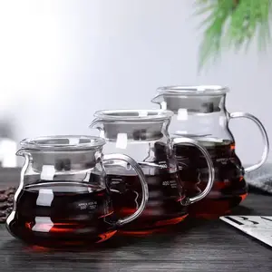Pot Coffee Maker Kaca Borosilicate Glass Kettle Teko Kopi Barista 3 Ukuran