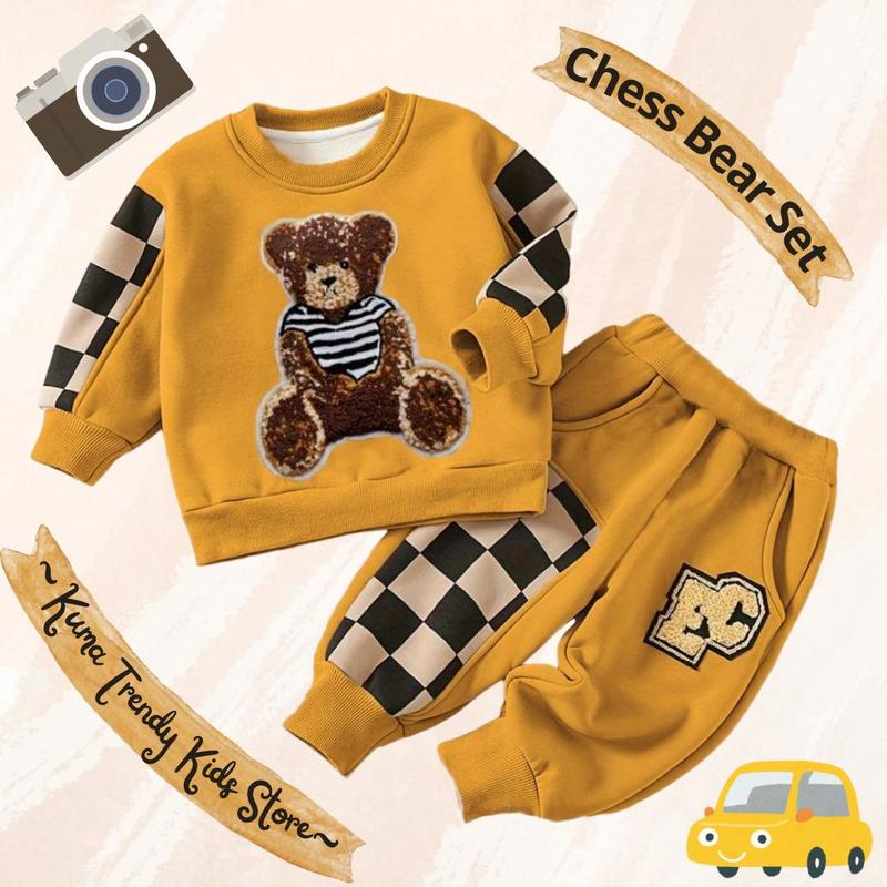 Product Introduction of Setelan Bear Chess Anak Laki-Laki ST Kids Usia 1-5 Tahun Terlaris - Perempuan 9