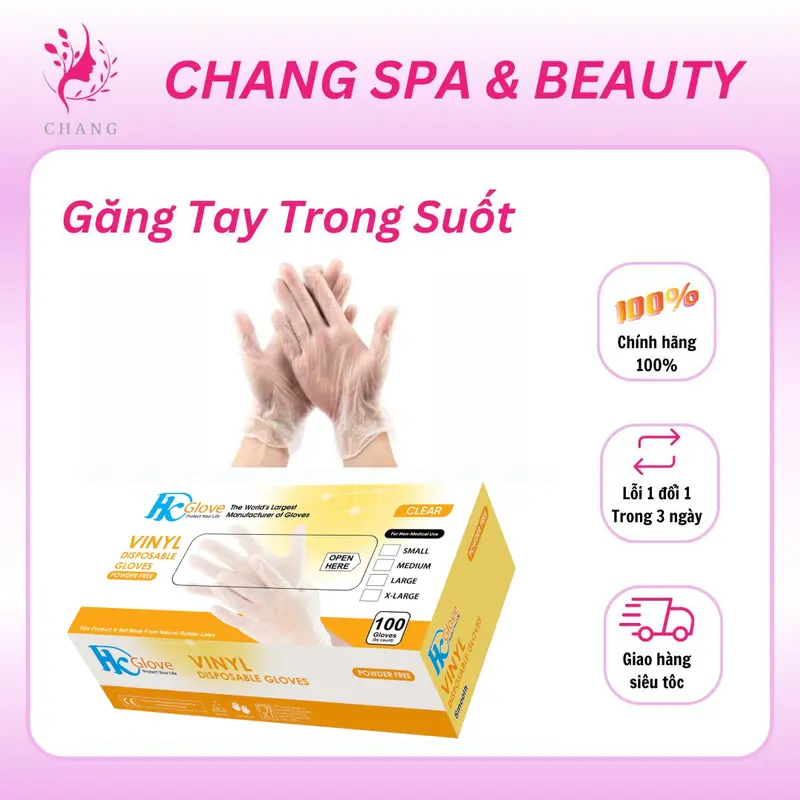 Hộp 100 Chiếc Găng Tay Vinyl Blend Dày Dai -50 Đôi Dùng Nấu Ăn, Massage, Gội Đầu 0