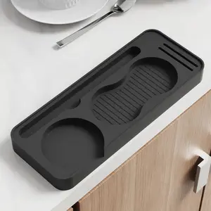 Wadah Alat Kopi Portafilter Tamper Mat Storage Silicone - BB-250 - Black barista tools