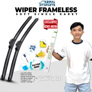[EXCLUSIVE RENDI ANDIKA] Wiper Frameless Mobil untuk Semua Jenis Mobil / Wiper Mobil Model Frameless Banana Karet 1 Set / Wifer mobil Variasi Universal