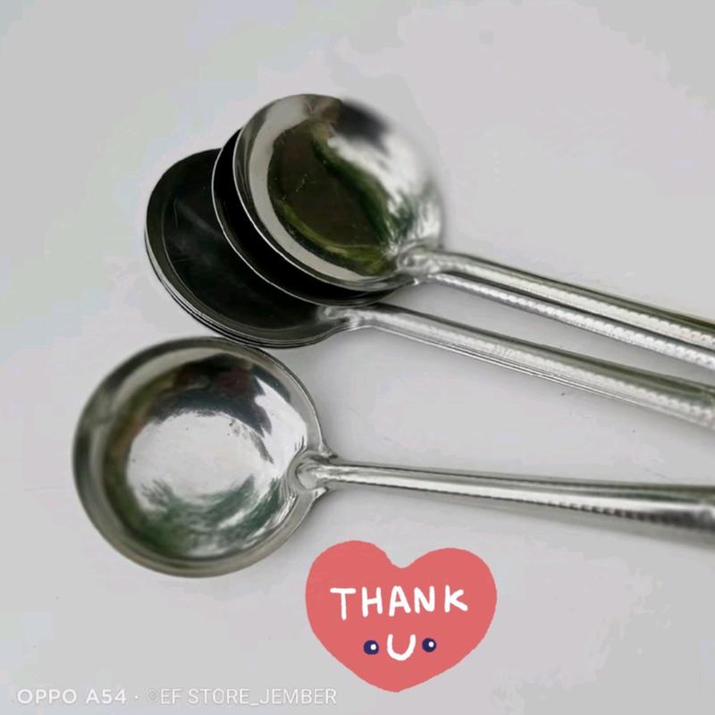 EROS sayur mini stanlis 12 pcs sendok 1 lusin tebal doll Aluminium Steel Stainless Kitchenware makan 2