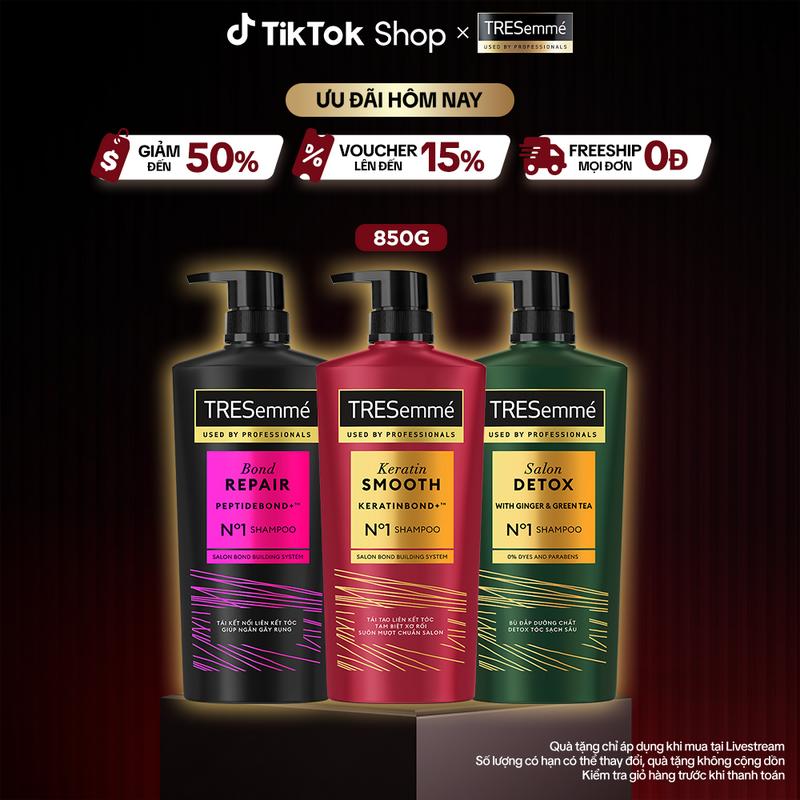 Dầu Gội TRESemmé Hỗ Trợ Đẹp Chuẩn Salon Cho Tóc Vào Nếp, Dưỡng Tóc Chắc Khỏe,…