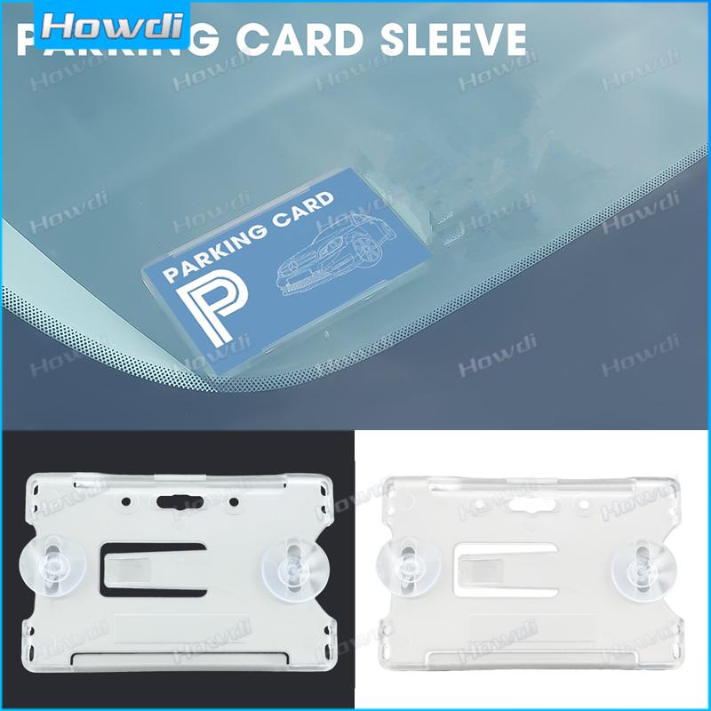 Product Introduction of 【Howdi Car Outlets】Transparent Parking Card Sleeve Storing Information Card Suction Cup Style 22