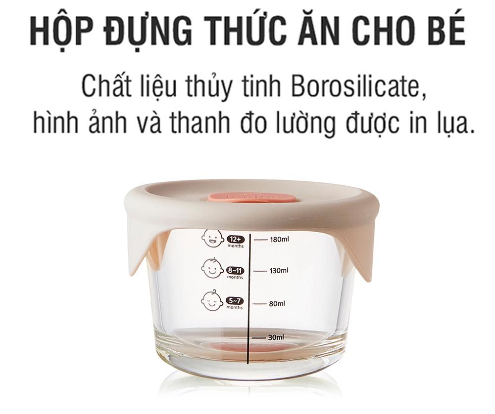 Hộp Thủy Tinh LocknLock Đựng Thức Ăn Dặm Cho Bé 120ml / 180ml / 230ml 3