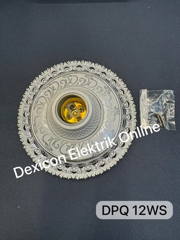 Fitting Lampu Plafon Hias Modern Dexicon Elektrik - Terminal Kuningan Besar - Plastik 2