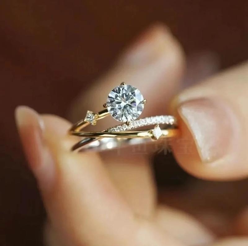 Product Introduction of Moissanite ring [Star Orbit Ring] 1 carat fashion classic Mosaic 2