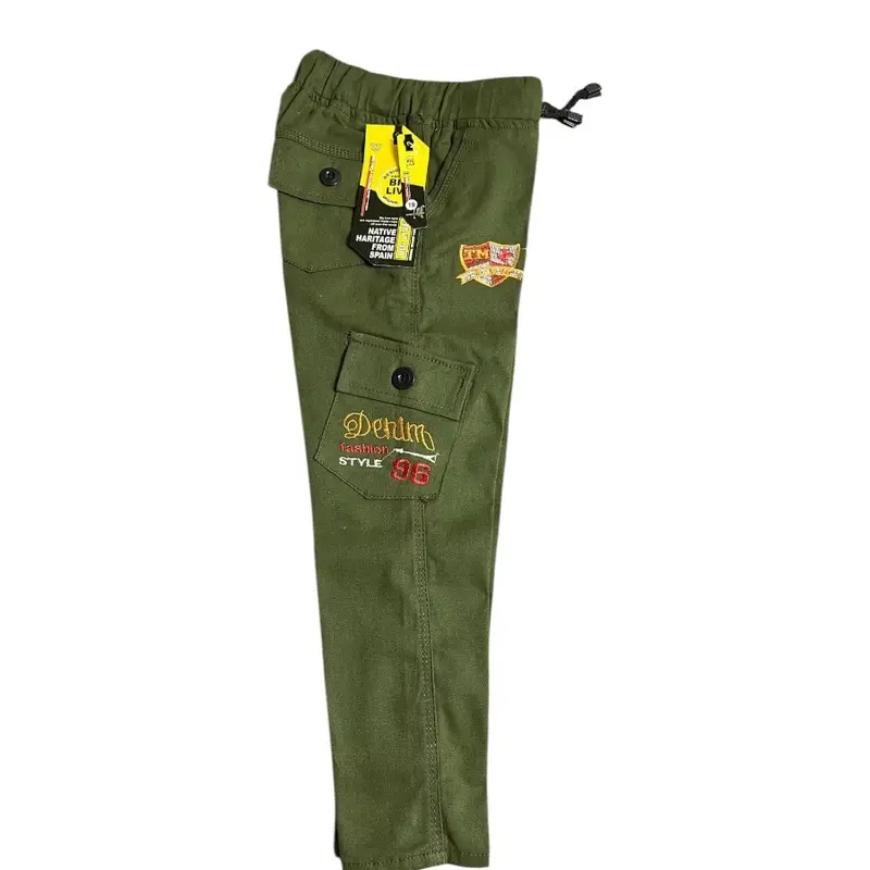 CELANA PANJANG CARGO ANAK LAKI-LAKI USIA 1-15 TAHUN AUTHENTIC DENIM Abu Hitam Mocca Cream Bunda Cowok Katun 6