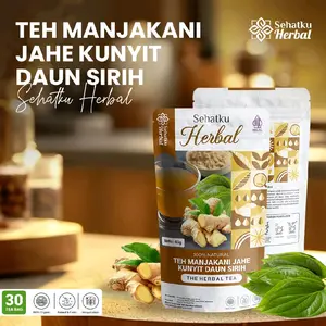 Teh Manjakani Jahe Kunyit Daun Sirih Sehatku Herbal | Teh Herbal Kewanitaan Alami | Minuman Sehat Harian untuk Kesegaran & Kebersihan Tubuh Wanita Tea