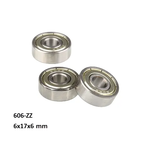Bearing 606 ZZ 606 2RS 606zz 6062rs 6x17x6mm, High-Quality Bearing Steel, Double Metal Shields  Sealed Miniature Deep Groove Ball Bearing