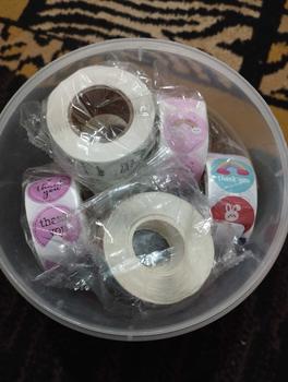 Product Review of BISA COD 5195 Sticker Label PackagingTulisan Thank You isi 500 pcs Foto Roll Stiker  Stationery Paper from T**l 0