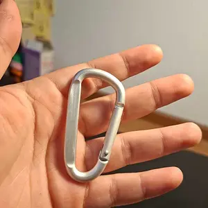 Carabiner 6D Gantungan Aluminium dengan Drat Ulir Safety Lock Tebal