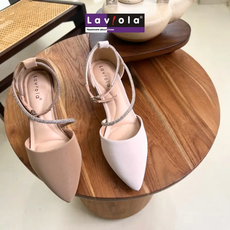Laviola 4702 HSS - Sepatu High Heels Wanita Tinggi 6 cm Beige dan Khaki Sandal 0