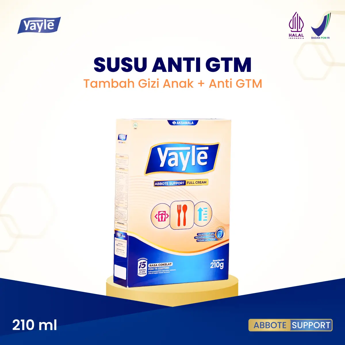 Yayle Abbote Full Cream 210 Gram - Dukung Tumbuh Kembang Optimal Si Kecil