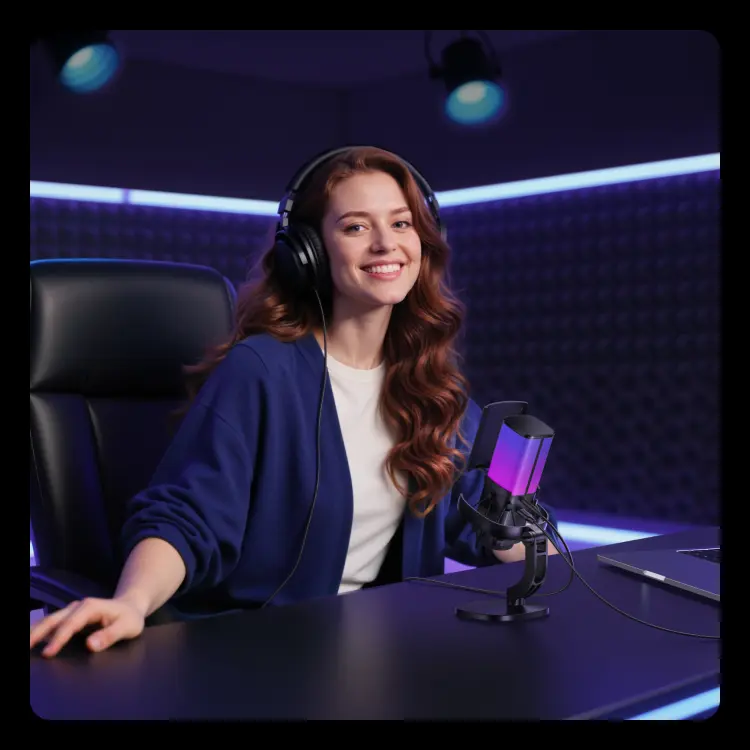 Product Introduction of UGREEN, Micro chuyên nghiệp RGB, Giảm tiếng ồn DSP, Hiệu ứng đèn RGB 96kHz/24-bit, Dành cho Game, Compatible with Windows & MacOS 11