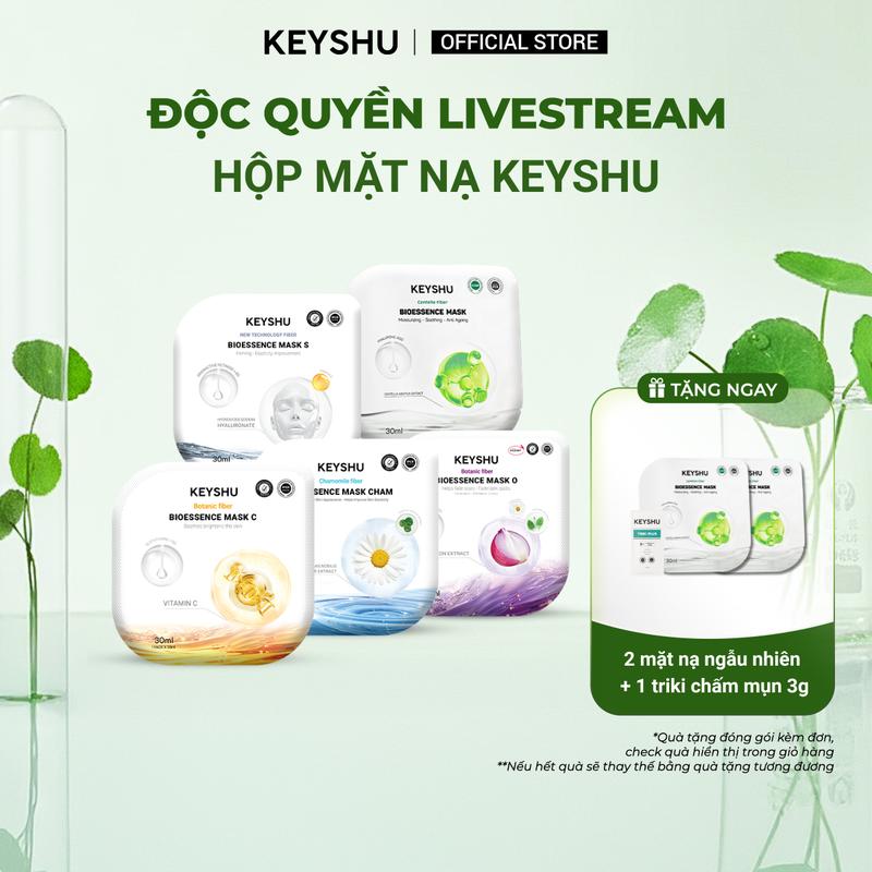 Độc Quyền KOL Hộp Mặt Nạ Sợi Xơ Rau Má Centella Fiber KEYSHU 30ML Dưỡng Ẩm Làm Mềm Da Hỗ Trợ Ngăn Ngừa Lão Hóa