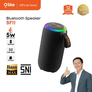 [EXCLUSIVE KING KEVIN] Olike Speaker Bluetooth SF11 | Bass 5W | LED Light | HD Audio Stereo Bass Max | Radio FM | IPX4 Waterproof | 8 Jam Playtime | Bluetooth 5.3 | 1800mAh Baterai 3 Jam | Desain Compact Stylish | Garansi 1 Tahun