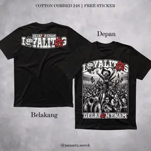 Kaos Loyalitas Pagar Nusa 1986 Cotton Combed 24s Hitam