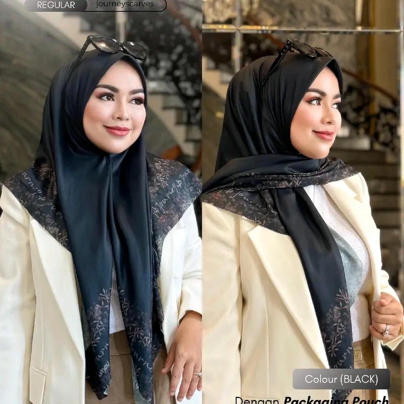 Journey scarves Vanila series Hijab voal ultrafine segiempat Cantik 3