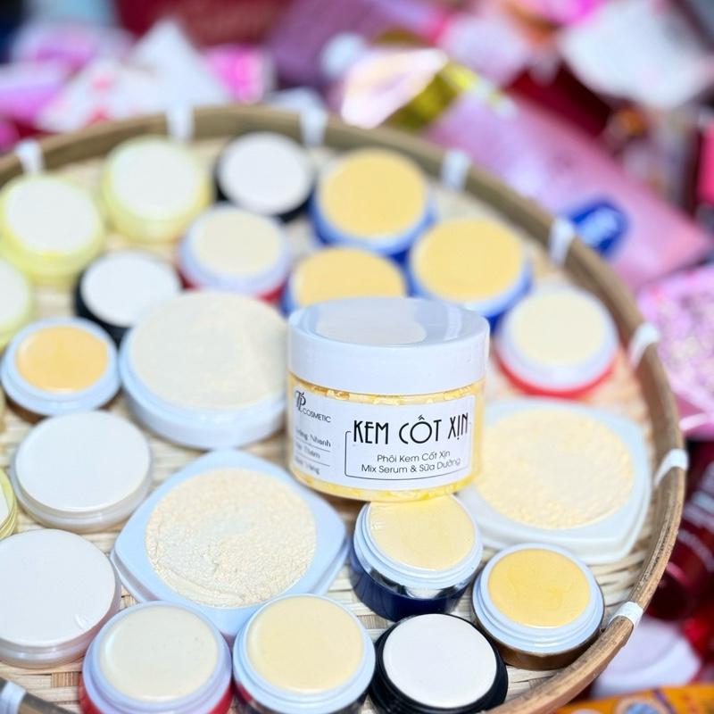 150g. Kem Cốt Xịn hỗ trợ khử da vàng , dưỡng trăng nhanh , trăng hồng da ( không tặng pon )