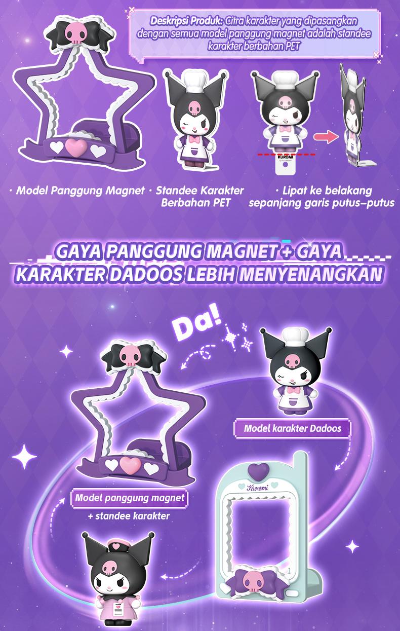 Blokees×Sanrio Blind Box Kuromi Ornamen Mini Action Figurine Mainan Plastik Lucu Kuromi Candy Series Figure Model BlindBox Dadoos Seri FUN 01