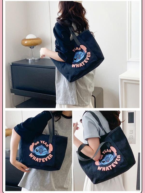 Túi Đeo Vai, Túi Tote Vải Canvas Đi Làm Đi Học Đi Chơi ,Túi Xách Đeo Vai Nữ, Túi Form To - KT 39x25x15cm 2
