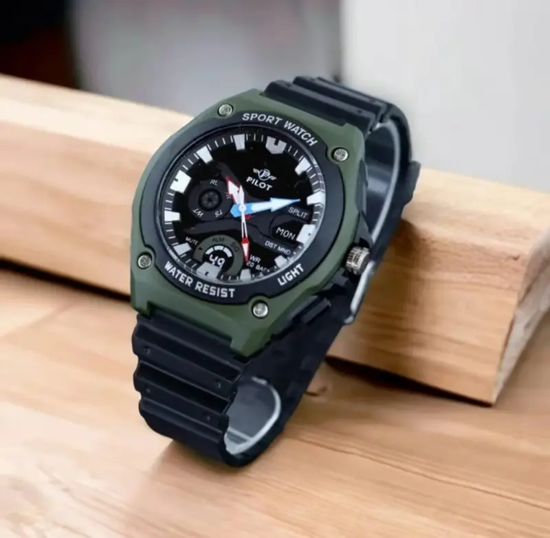 TANPA BOX - Jam Tangan Anak Laki Laki Remaja Analog Pilot 1307 Rubber Original Jam Tangan Tahan Air Jam Tangan Anak Remaja Fashion Fashion Karet 3