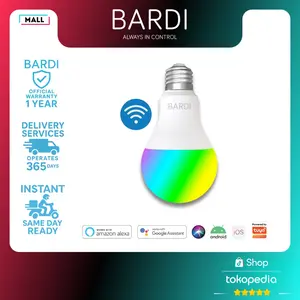 BARDI Smart Light Bulb 12W RGBWW Lampu Wi-Fi IoT For Home Automation
