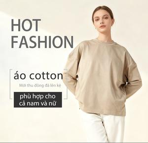 Áo thu đông dài tay chất cotton phù hợp cho cả nam và nữ Unisex