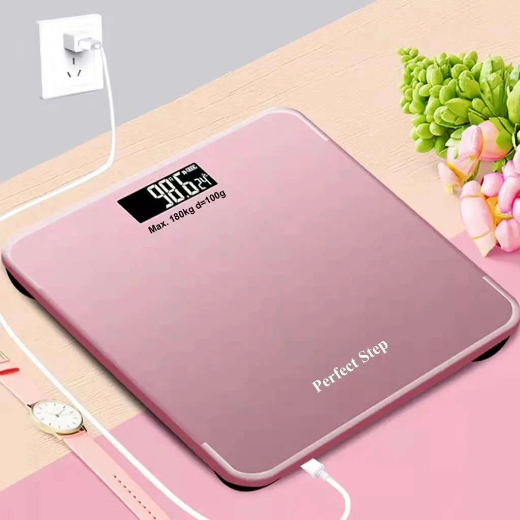 New Timbangan Badan Digital USB - Baterai 180 kg - Timbangan badan digital 21x25 Baterai & 26X26 USB terbaru - anti pecah - Free Buble wrap