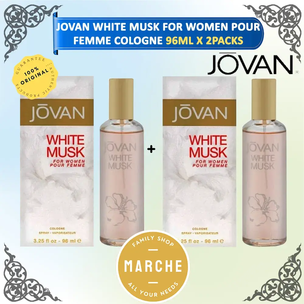 JOVAN White Musk For Women Pour Femme Cologne 96ml #Marche Family Shop# Perfume Scented Scent Fragrance Cosmetic Fragrance Scented Perfume Cosmetic
