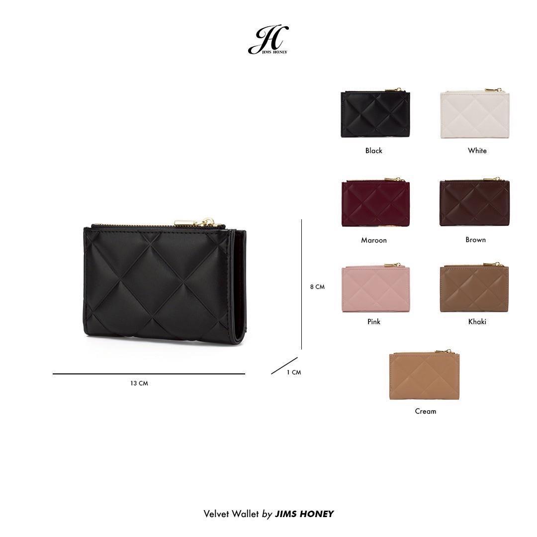 JIMS HONEY VELVET WALLET Dompet Kecil Lipat Wanita Cewek FREE BOX