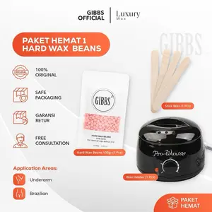 GIBBS Paket Hemat Hard Wax Beans / Penghilang Bulu