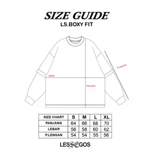 Lessegos Longsleeve Double Layer Boxy Fit Noctum Hitam 1