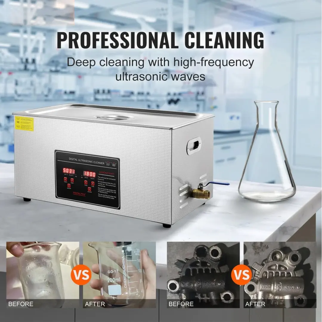 VEVOS Mesin Pembersih Perhiasan Ultrasonic Temperature Multifungsi 22L - KZ-D22