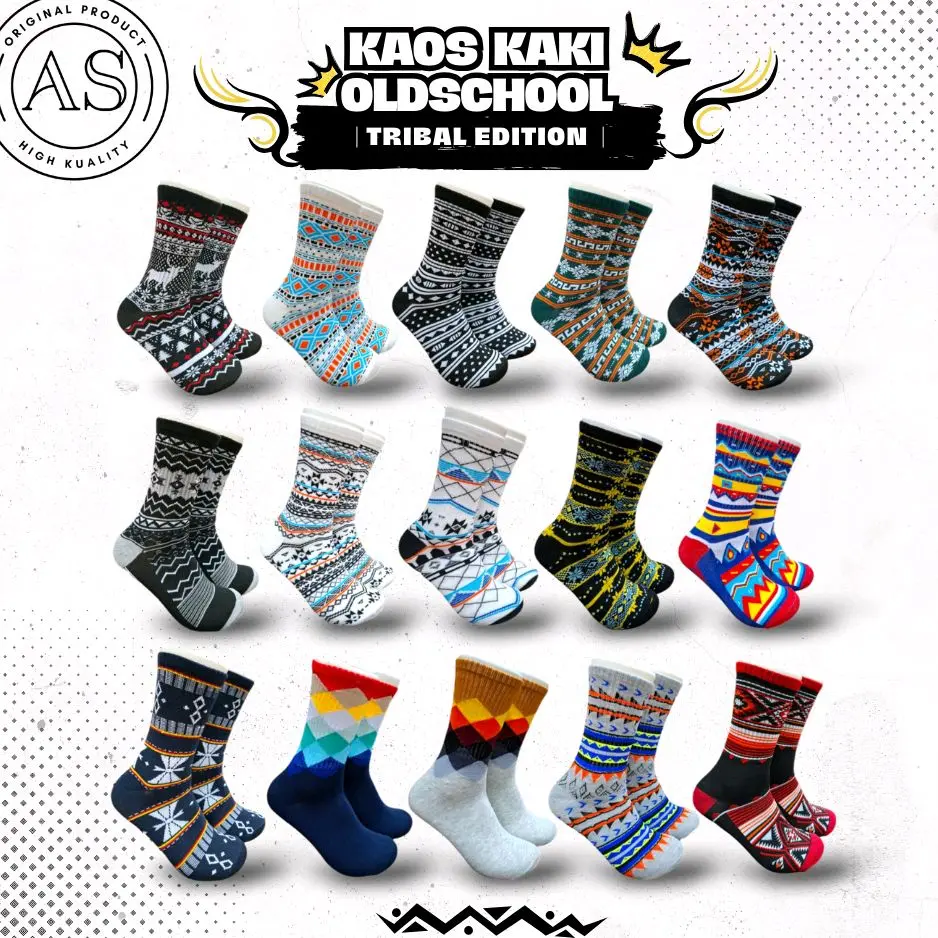 [ BIG SALE ] Kaos Kaki Oldschool Motif TRIBAL Skate Berkualitas.