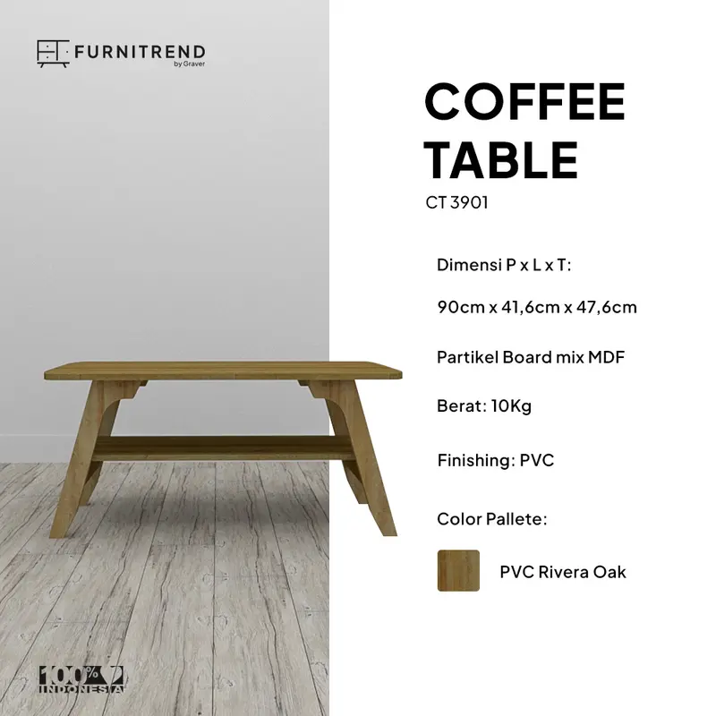 FURNITREND - CT 3901 Coffee Table / Meja Tamu / Meja Ruang Tamu / Meja / Meja Kopi 0