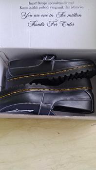 Product Review of Mikihas R4 - Sepatu Loafers Pria Slip-On Dockmart Bintang Kulit Hitam Sol Karet Flat Shoes Sneakers Kasual penny loafers loafers  style outfit from Z**u 1