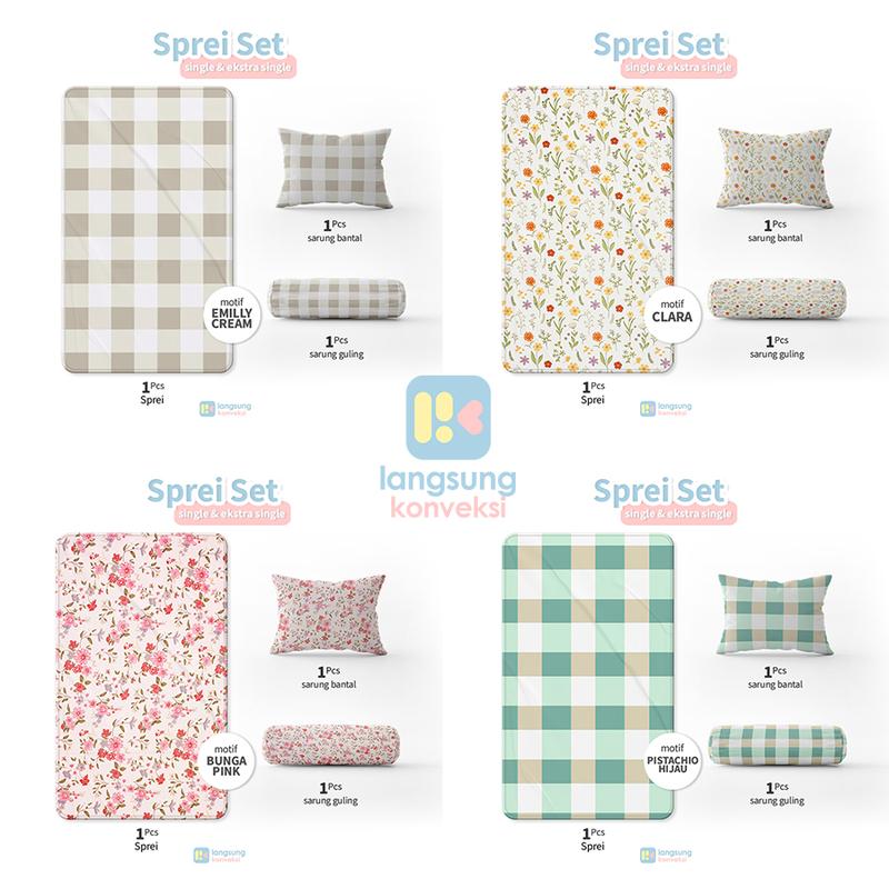 Sprei Sudut Karet Uk.140x200 T15,20,25,30cm - Motif 0