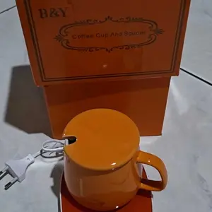 Gelas Keramik Elektrik / Mug Dengan Tatakan Penghangat Elektrik / Set Gelas Keramik / Mug Cangkir Elektrik