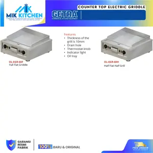 GETRA COUNTER TOP ELECTRIC GRIDDLE OL-EGR-60F / OL-EGR-60H